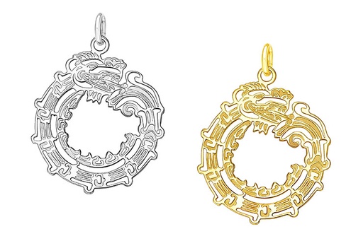 [1213900000PL] Colgante charm plata 925 uroboro 