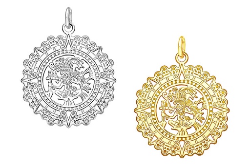 Colgante charm plata 925 guerrero azteca 