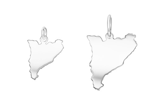 Colgante charm plata 925 cataluña 