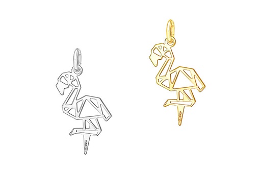 Colgante plata 925 flamenco origami 