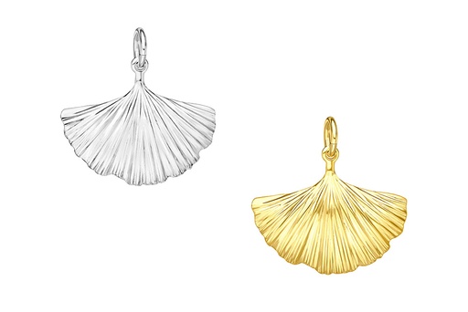 Colgante charm plata 925 ginkgo pequeño