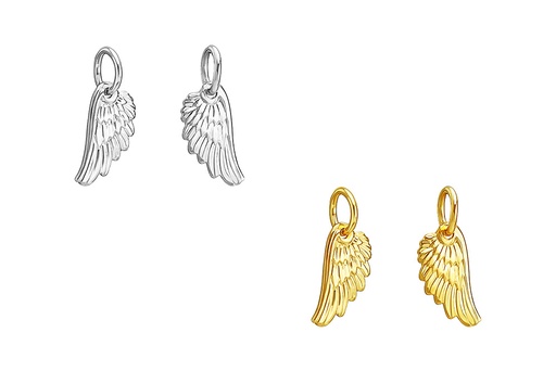 Colgante charm plata 925 alas