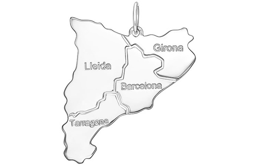 [1230800000PL] Colgante plata 925 mapa cataluña 