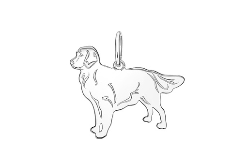 [1251800000PL] Colgante plata 925 golden retriver