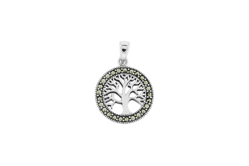 [125850000MMQ] Colgante plata 925 arbol de la vida marquesita 