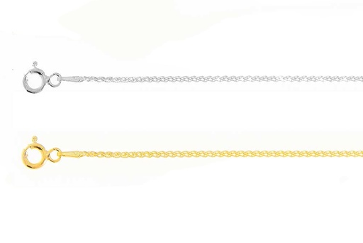 Wheat chain silver 925 035 45cm gold plated