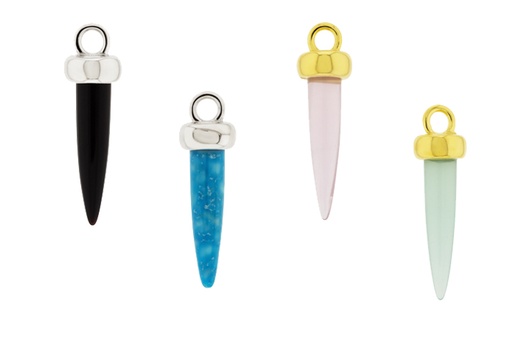 Silver 925 pencil stone charm