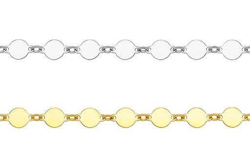 Cadena a metros plata 925 mini placas