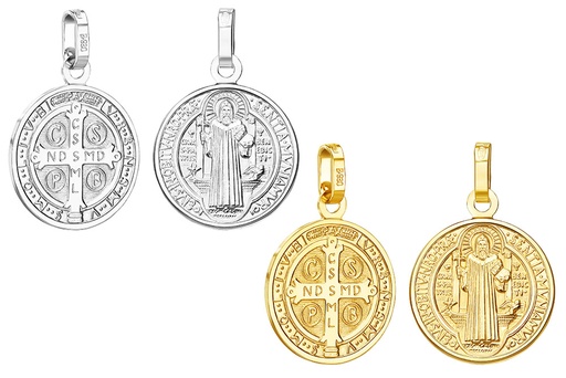 Colgante plata 925 medalla san benito