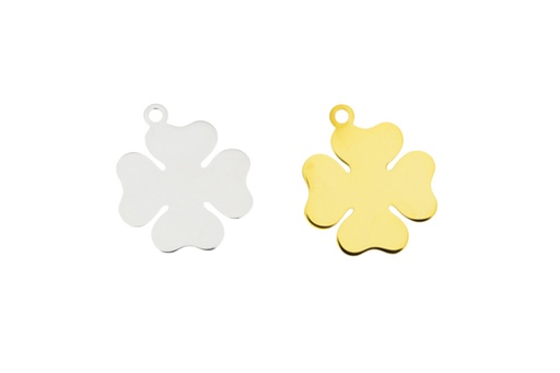 Colgante charm plata 925 trebol 