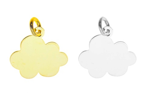 Colgante charm plata 925 placa nube