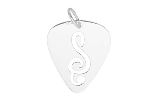 [1294100000PL] Colgante charm plata 925 púa musical 