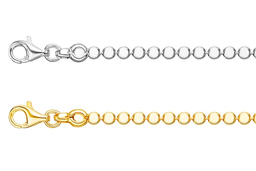 Cadena choker plata 925 pastilla