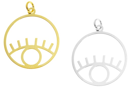 Silver 925 open eye pendant