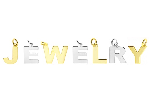 Sterling silver initial letter pendant