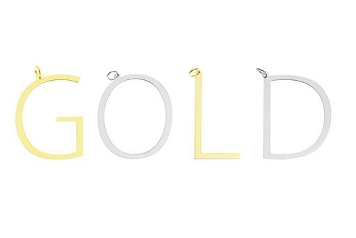 Silver 925 initial pendant