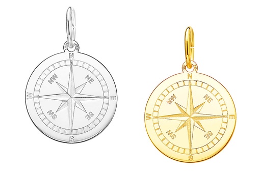 Colgante plata 925 rosa de los vientos