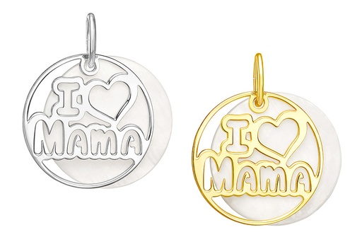 Colgante plata 925 i love mama 