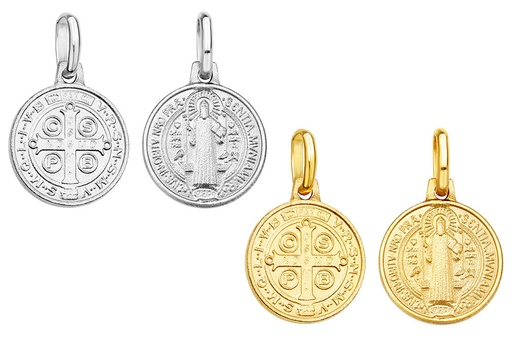 Colgante plata 925 medalla san benito