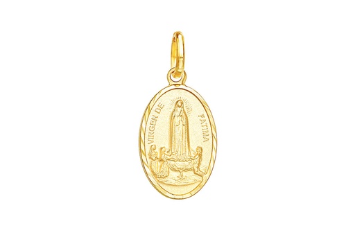 Colgante plata 925 medalla virgen de Fátima