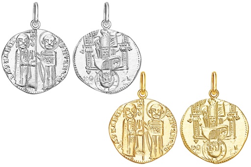 Silver 925 ancient coin pendant