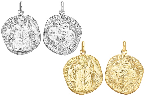 Colgante plata 925 moneda antigua