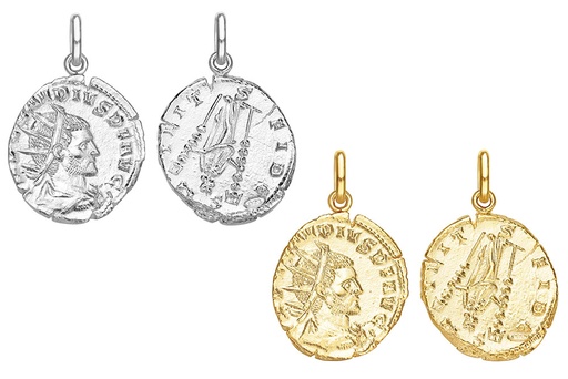 Silver 925 ancient coin pendant