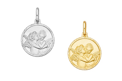 Colgante plata 925 ángeles abrazados