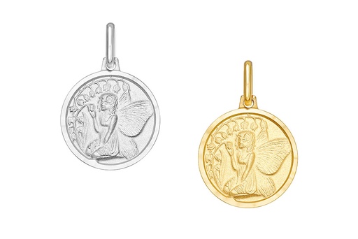 Colgante plata 925 medalla de hada