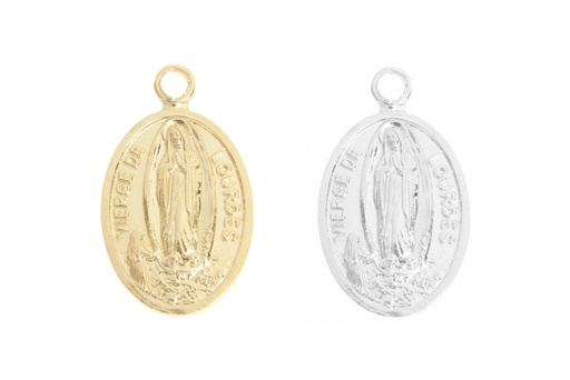 Colgante plata 925 virgen de lourdes 