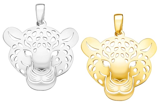 Silver 925 leopard pendant