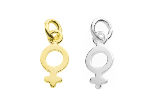 Colgante charm plata 925 simbolo de la mujer 