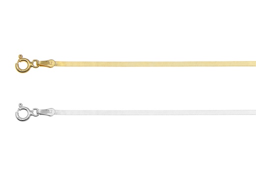 Cadena plata 925 snake plana 020