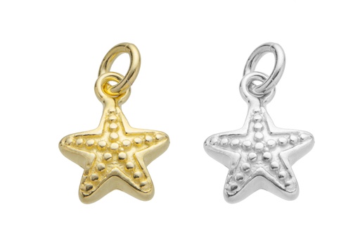 Colgante charm plata 925 estrella de mar c/anilla 