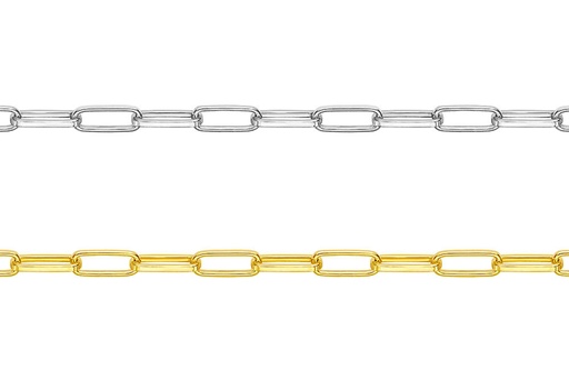 Silver 925 rectangle belcher chain 040 by meter