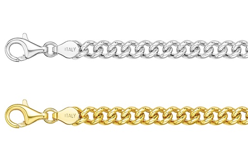 Sterling silver 5.5mm hollow curb chain 150 necklace