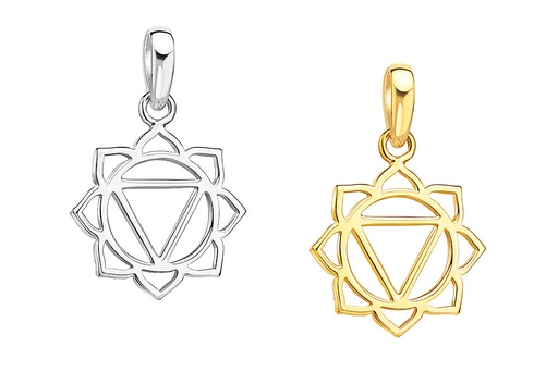 Colgante plata 925 simbolo tercer chakra plexo sol 