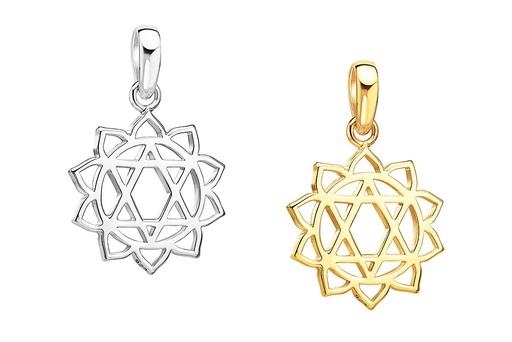 Silver 925 heart chakra pendant