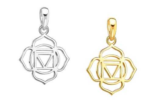 Colgante plata 925 simbolo primer chakra raíz 