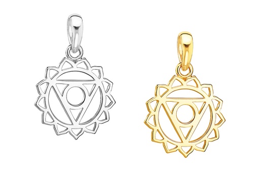 Colgante plata 925 simbolo quinto chakra garganta 