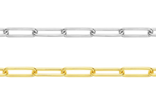 Cadena a metros eslabón alargado hilo redondo