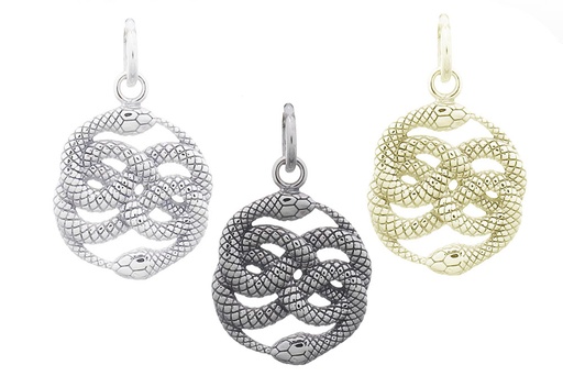 Silver snake pendant