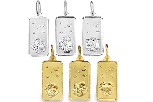 Sterling silver horoscope pendant