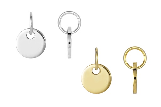 Placa plata 925 con anilla abierta