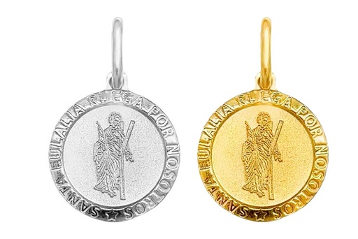 [15737PM150MADO] Sterling silver saint eulalia religious medal