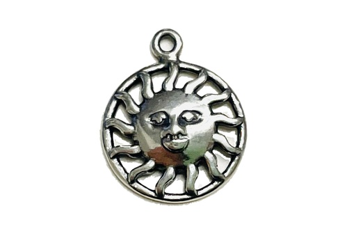 [16139POX] Sterling silver sun charm