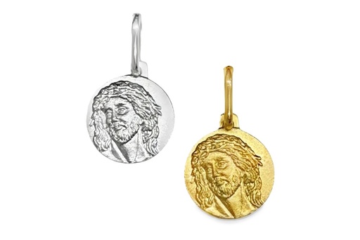 Colgante plata 925 medalla rostro de jesús