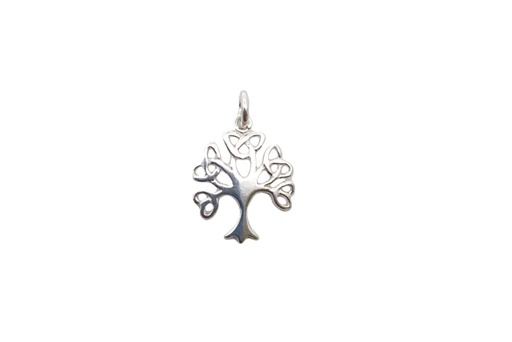[16269PPL] Sterling silver tribal tree charm