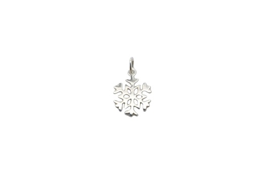 [16271PPL] Colgante plata 925 charm copo de nieve 13x12mm