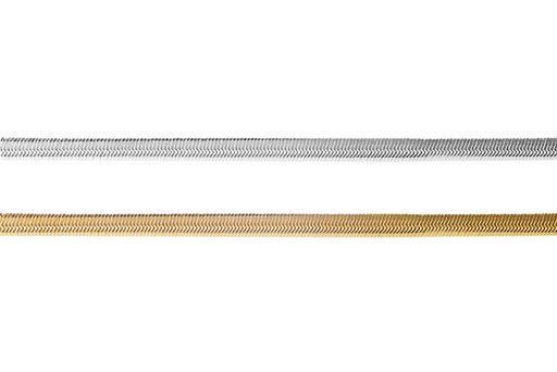 Cadena plata 925 snake oval plana 040